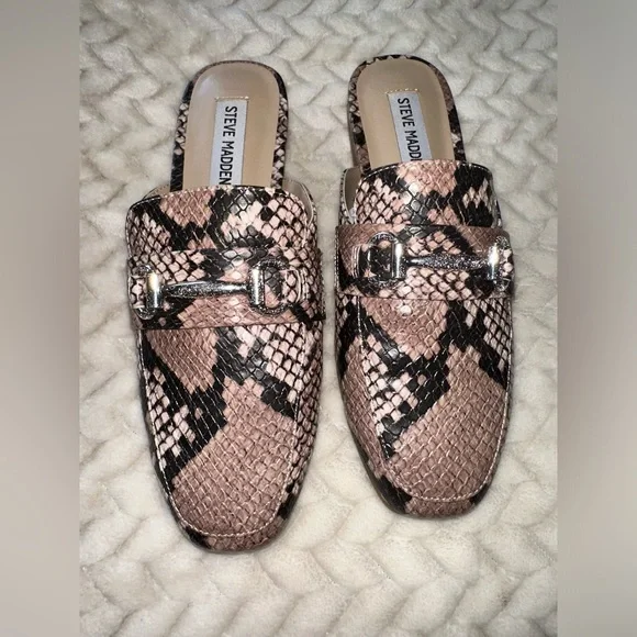 *NEW* Steve Madden | Mules | Kori Blush Snakeskin Size: 6.5 - Picture 3 of 7